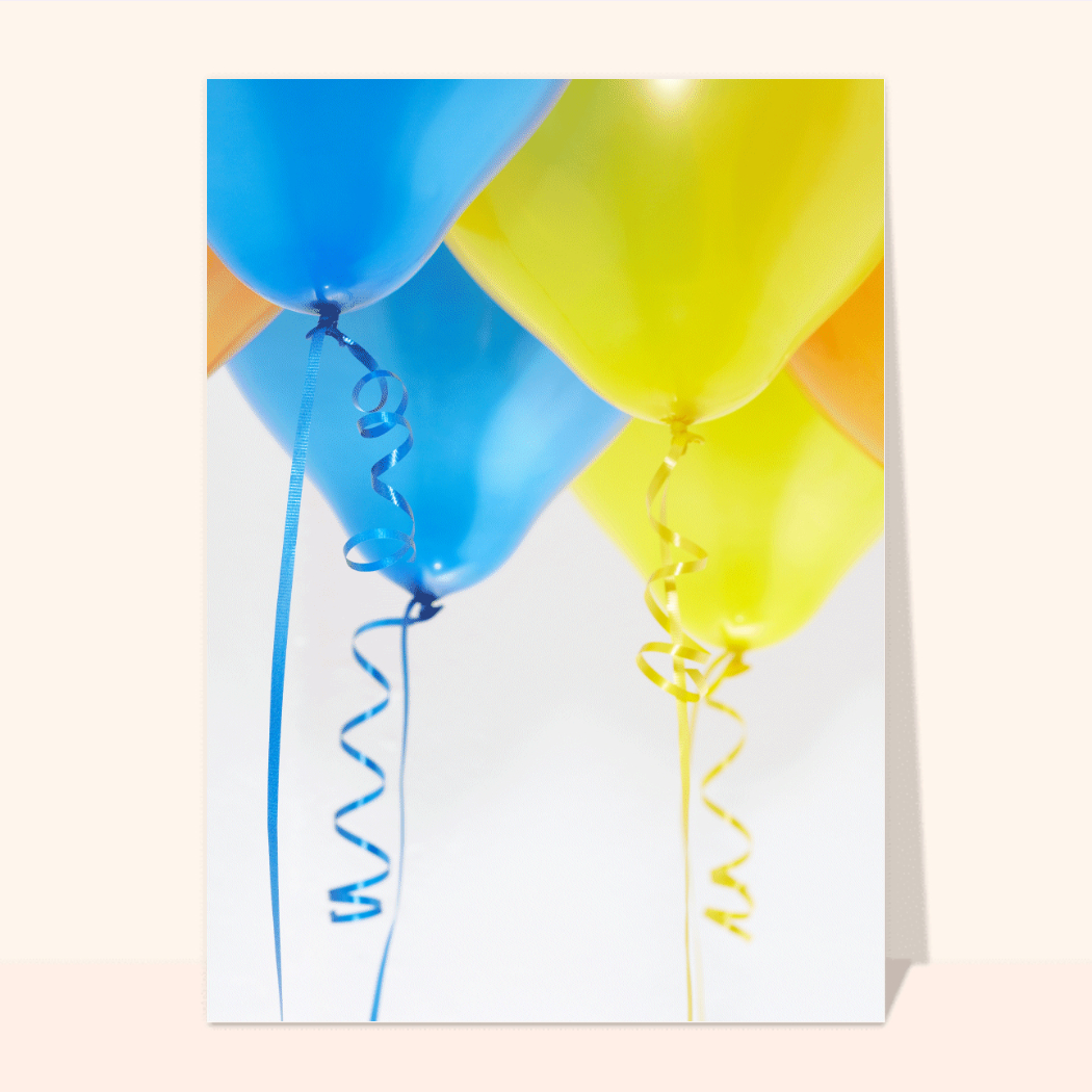 Carte Ballons Invitation Anniversaire Envoyer Une Vraie Carte Invitation Anniversaire D S