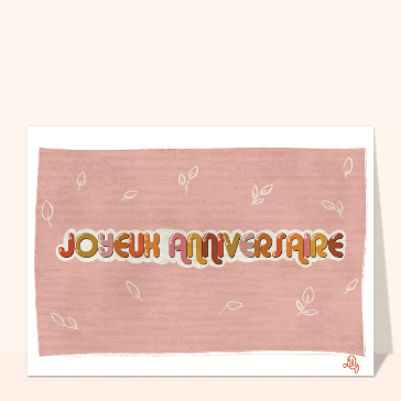 Joyeux anniversaire aux lettres rétro colorées