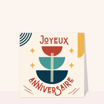 Joyeux anniversaire moderne et géométrique