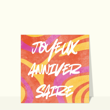 Joyeux anniversaire aux couleurs vives et graphiques