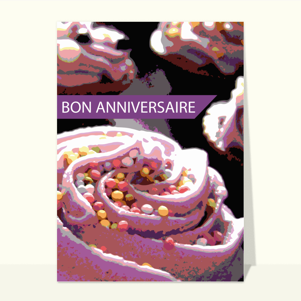 Carte G Teau Pastel D Cor Pour Un Anniversaire Envoi Rapide