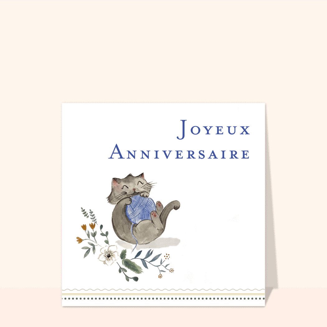 Carte Anniversaire Chat Des 0 99 Envoi Rapide Avec La Carterie Merci Facteur 41 Cartes Anniversaire Chat Exclusives