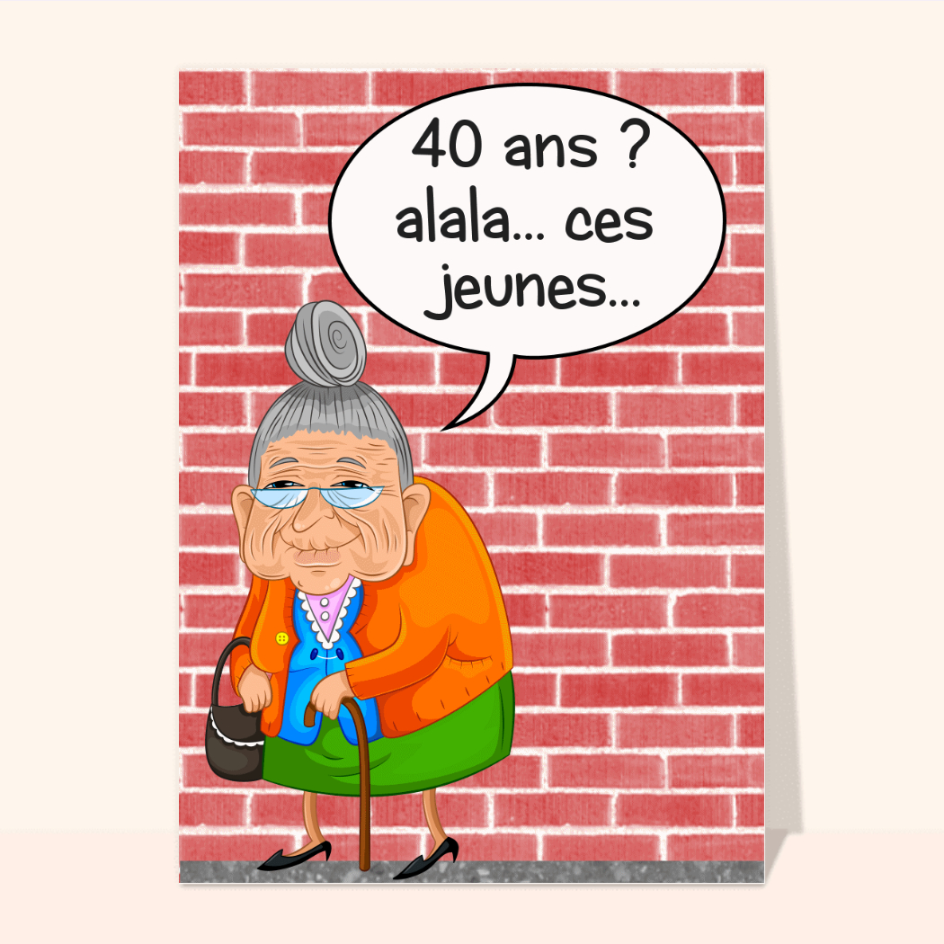 Carte Le Gâteau Des 40 Ans Au Feminin : Envoyer une vraie Carte Anniversaire  40 Ans dès 0,99€ - Merci Facteur