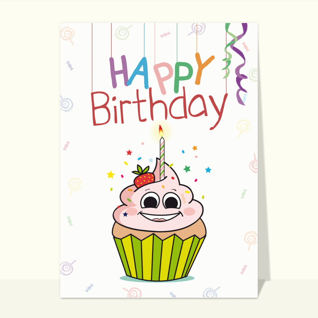 Carte Happy Birthday Gourmand : Envoyer une vraie Carte Anniversaire Enfant  dès 0,99€ - Merci Facteur