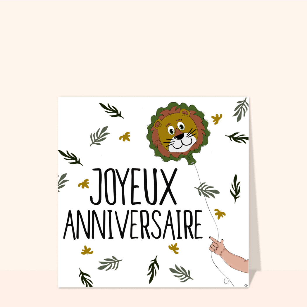 Carte Joyeux Anniversaire Jungle Nature : Envoyer une vraie Carte  Anniversaire Enfant dès 1,99€ - Merci Facteur