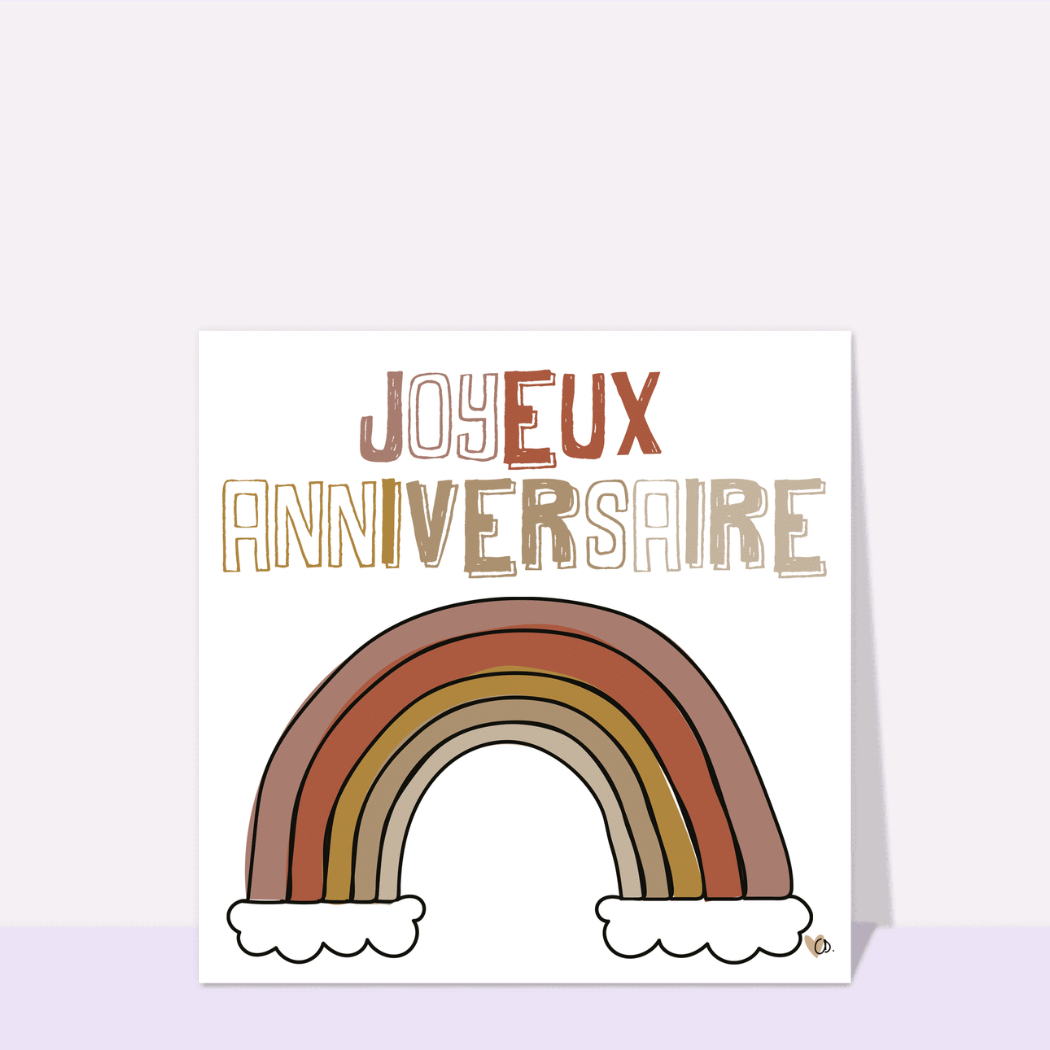 joyeux anniversaire et arc-en-ciel Stock Illustration