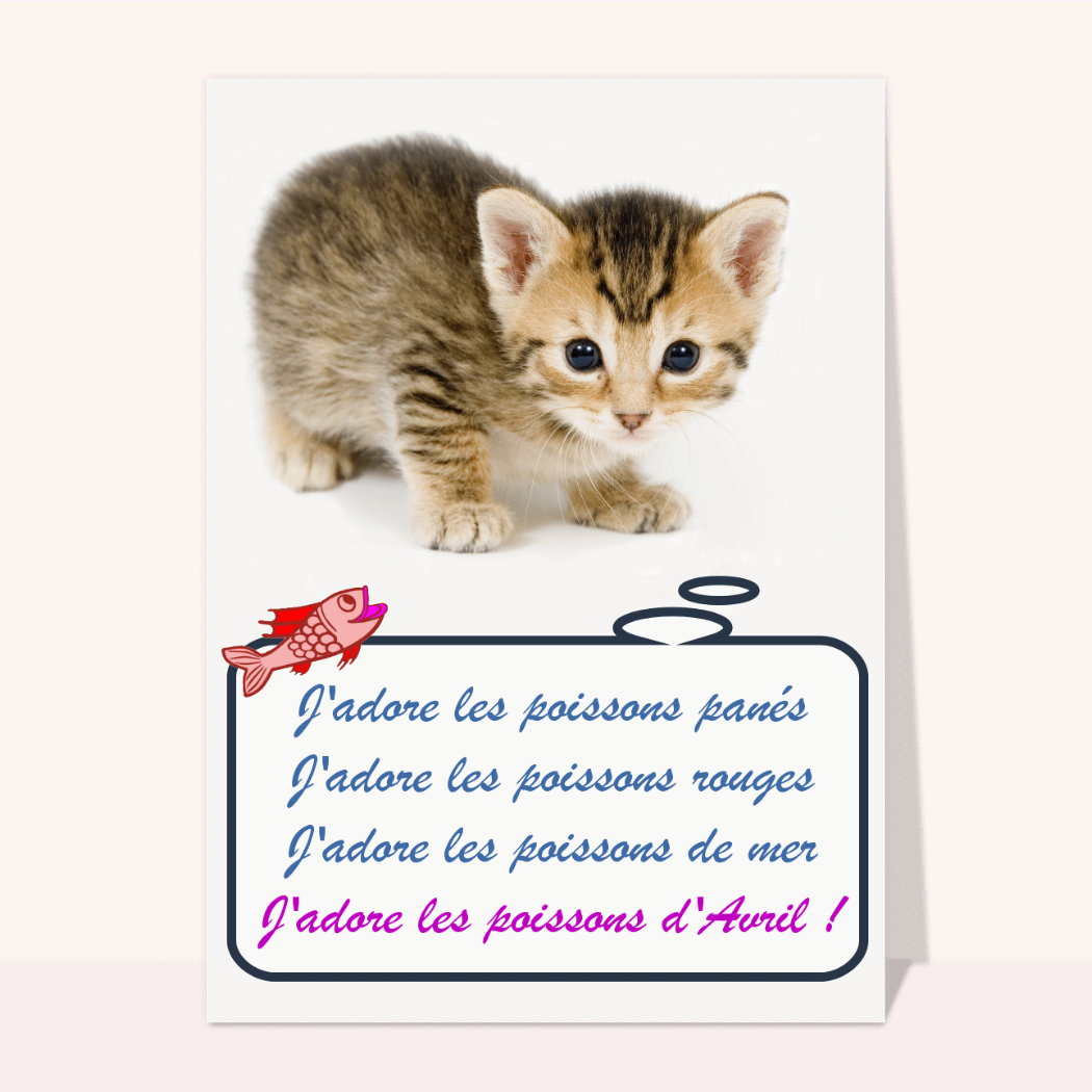 Carte + enveloppe Anniversaire chaton - Rose Avril