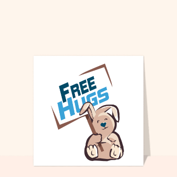 Hugs gratuits avec un lapin sympathique