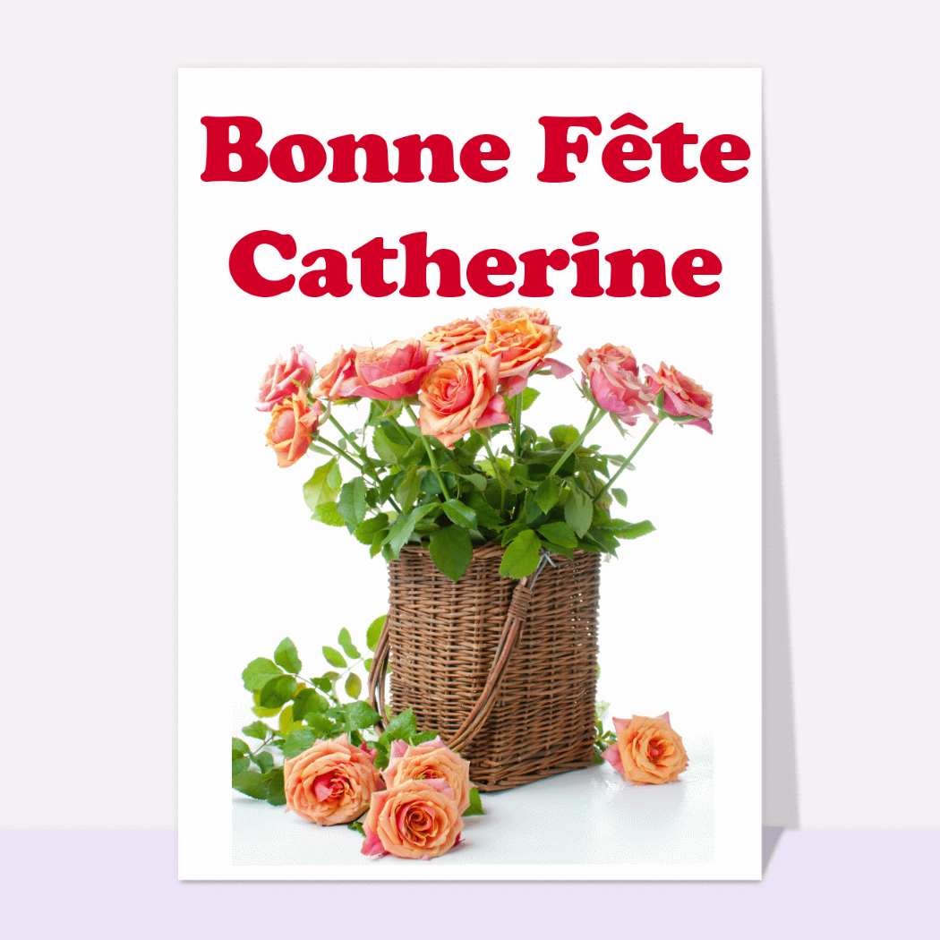 Carte Roses éclatantes Pour Célébrer Catherine - Envoi Rapide