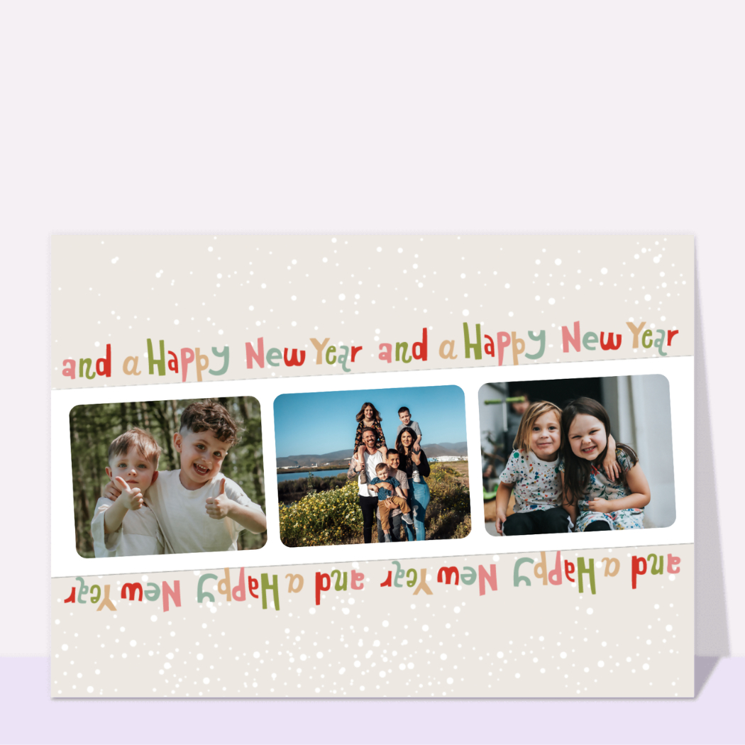 Carte And A Happy New Year personnalisable Envoyer une vraie Carte