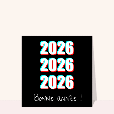 Voeux rétro colorés pour une année 2026