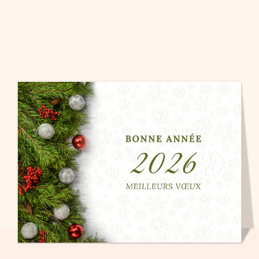 Meilleurs vœux d'hiver pour 2026 en fête
