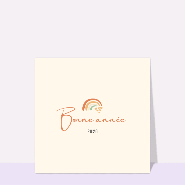 bonne année 2026 sous un arc-en-ciel chaleureux