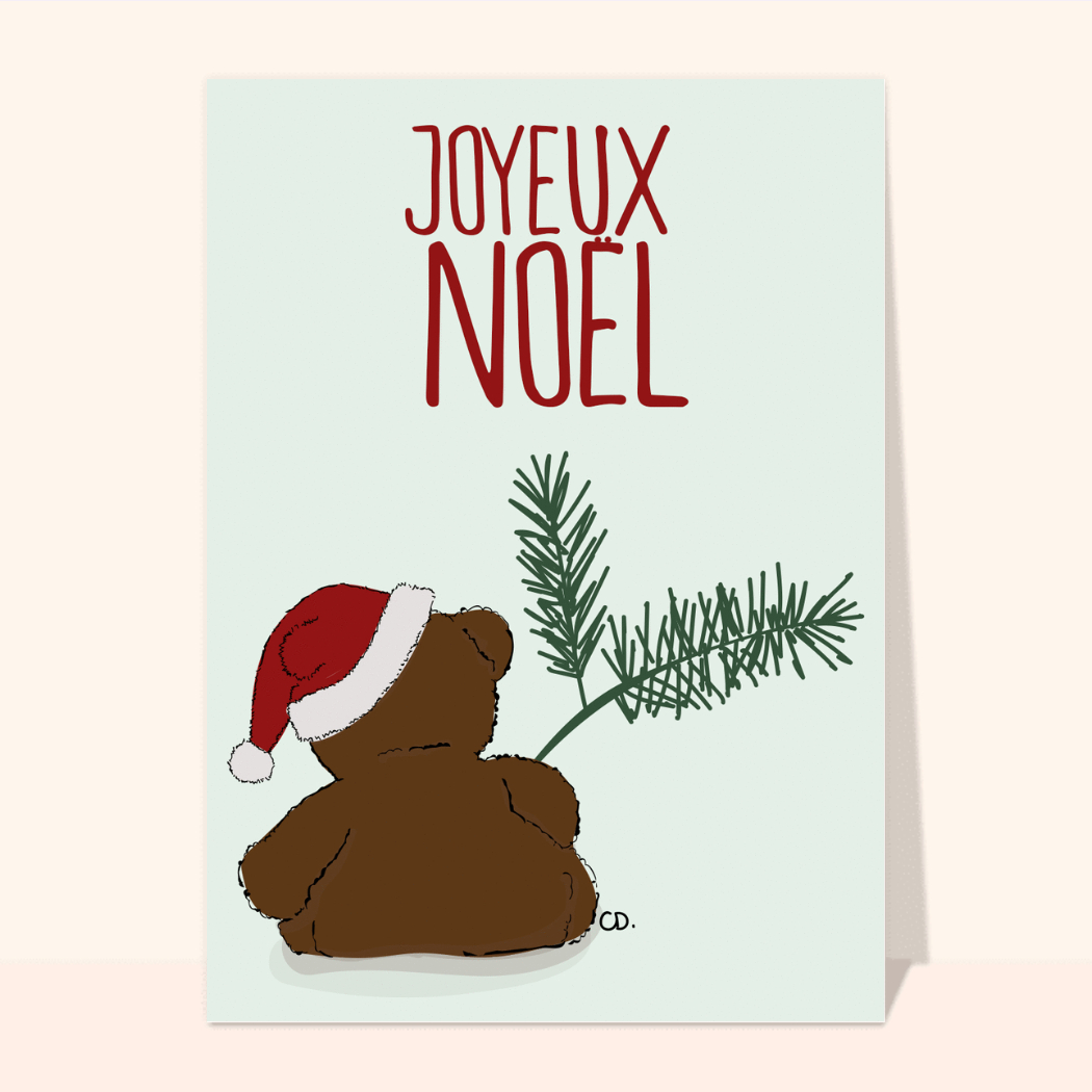 Lettre réponse du Père Noël - Personnalisée - Joyeux Noël - Ourson Câlin