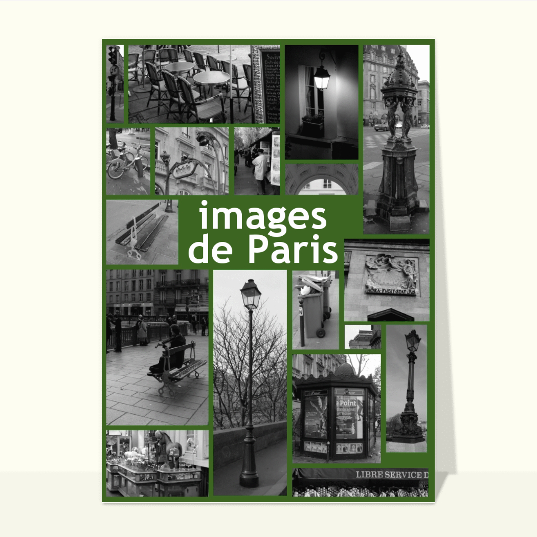 Carte Paris En Noir Et Blanc Envoyer une vraie Carte Postale De