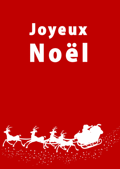 Carte Joyeux Noël Sur Fond Rouge : Envoyer une Carte De 