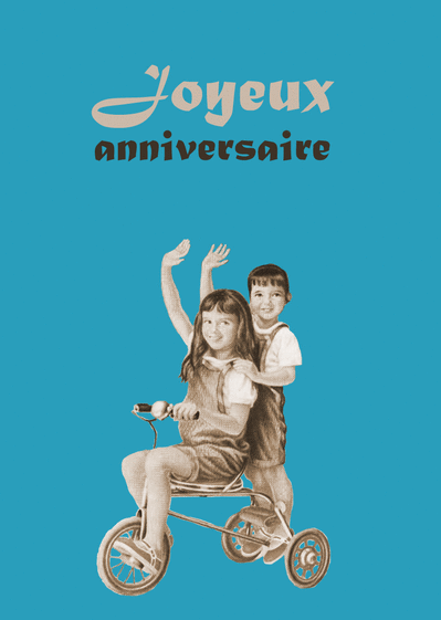 Carte A Velo Pour Un Joyeux Anniversaire Envoyer Une Vraie Carte Anniversaire Ancienne Des 0 99 Merci Facteur