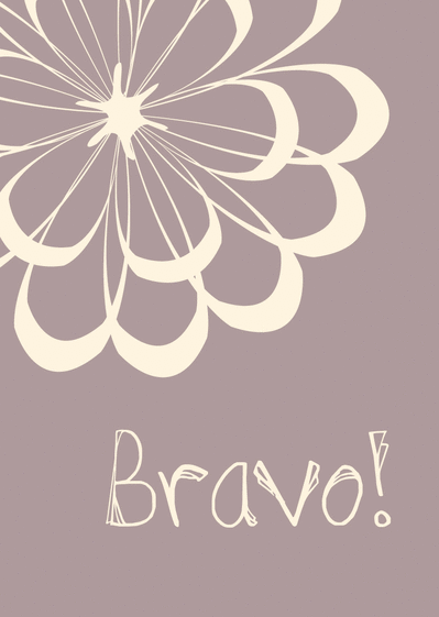 Carte Bravo Avec Une Fleur : Envoyer une Carte 