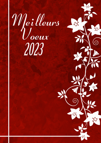 Carte Meilleurs Voeux 22 En Rouge Envoyer Une Vraie Carte De Voeux 22 Des 0 99 Merci Facteur