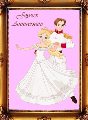 Carte Une Princesse Et Son Prince Envoyer Une Carte Anniversaire Enfant Des 0 99 Merci Facteur