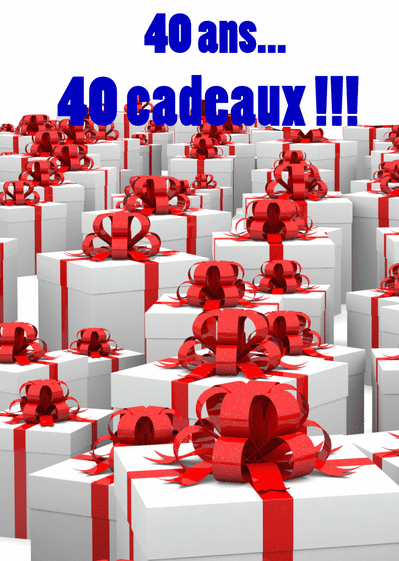 Carte 40 Ans 40 Cadeaux Envoyer Une Carte Anniversaire 40 Ans Des 0 99 Merci Facteur