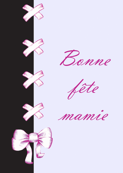 Carte Bonne Fête Mamie Noeud De Petite Danseuse : Envoyer 