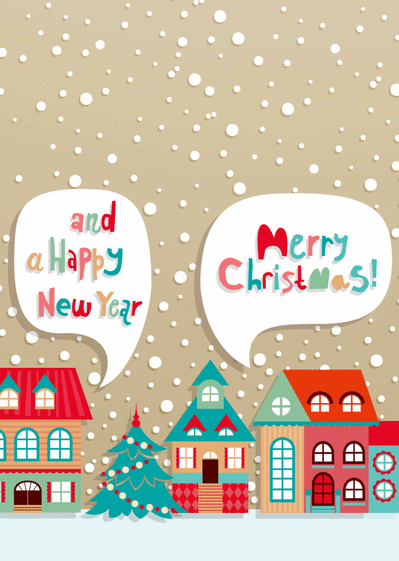 Carte Merry Christmas And A Happy New Year Envoyer Une Carte De Noel En Plusieurs Langues Des 0 99 Merci Facteur