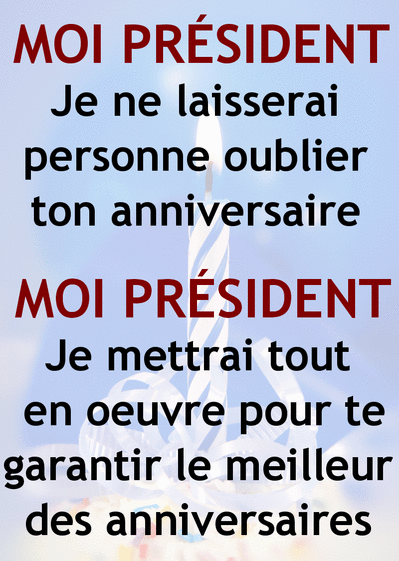 Carte D'anniversaire Moi Président : Envoyer une Carte 