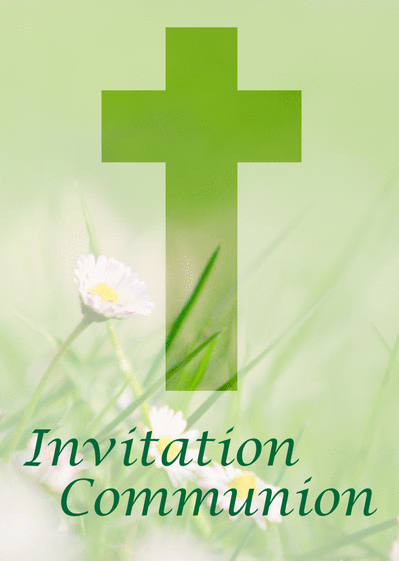 Carte Invitation 1ère Communion Verte : Envoyer une Carte 