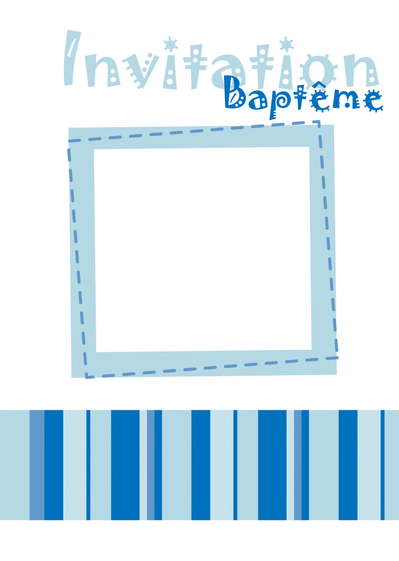 Carte Cadre Invitation Bapteme Bleu Envoyer Une Carte De Bapteme Des 0 99 Merci Facteur