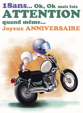 joyeux anniversaire pour motard Carte 18 Ans Motard Acrobate Envoyer Une Carte Anniversaire 18 joyeux anniversaire pour motard