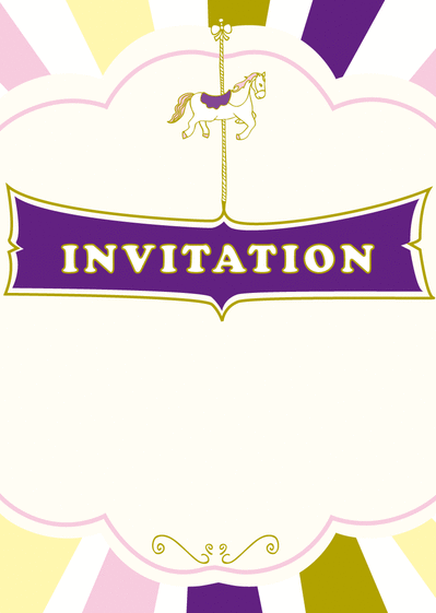 Carte Invitation Petit Manege Envoyer Une Carte Invitation Anniversaire Personnalisee Des 0 99 Merci Facteur