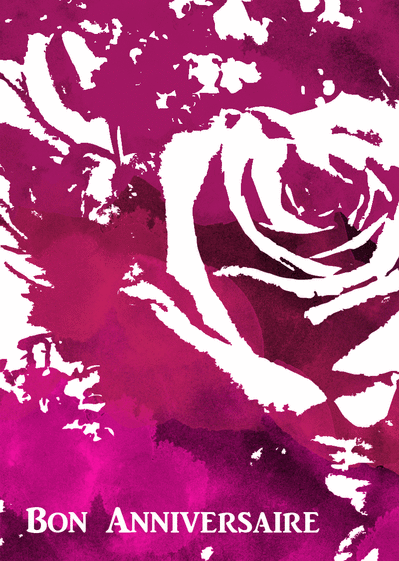 Carte Bon Anniversaire Empreinte D'une Rose : Envoyer une 