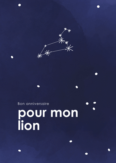 Carte Anniversaire De Mon Lion Envoyer Une Vraie Carte Anniversaire Horoscope Des 0 99 Merci Facteur