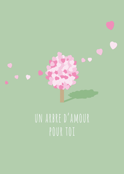 Carte Un Arbre D Amour Pour Toi Envoyer Une Vraie Carte Saint Valentin Des 0 99 Merci Facteur