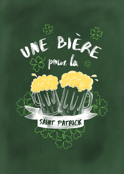 Carte Une Bière Pour La Saint Patrick : Envoyer une Carte 