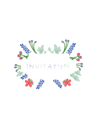 Carte Invitation Anniversaire Entouree De Fleurs Envoyer Une Vraie Carte Invitation Anniversaire Des 0 99 Merci Facteur