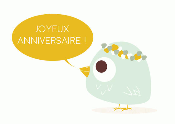 Carte Petit Oiseau Joyeux Anniversaire Envoyer Une Vraie Carte Anniversaire Enfant Des 0 99 Merci Facteur