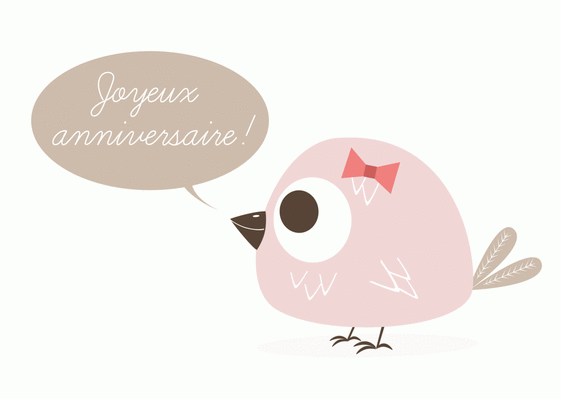 Carte Petit Oiseau Moignon Joyeux Anniversaire Envoyer Une Carte Anniversaire Animaux Des 0 99 Merci Facteur