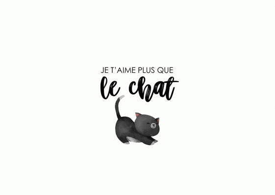 Carte Je T Aime Plus Que Le Chat Envoyer Une Carte Saint Valentin Humour Des 0 99 Merci Facteur