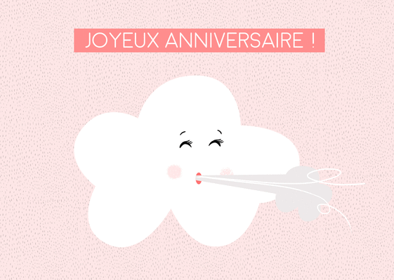 Carte Un Petit Nuage Qui Souffle Envoyer Une Carte Anniversaire Enfant Des 0 99 Merci Facteur