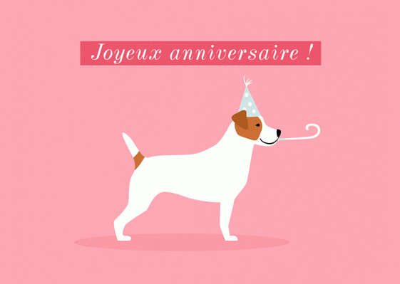 joyeux anniversaire jack russel Carte Joyeux Anniversaire Jack Russel Et Chapeau Pointu Envoyer joyeux anniversaire jack russel