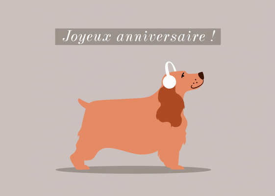 Carte Joyeux Anniversaire Cocker Melomane Envoyer Une Carte Anniversaire Animaux Des 0 99 Merci Facteur