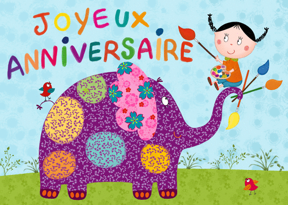Carte Joyeux Anniversaire Au Pinceau Envoyer Une Carte Anniversaire Enfant Des 0 99 Merci Facteur
