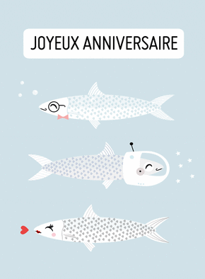 carte anniversaire avec poisson Carte Joyeux Anniversaire Avec Des Poissons Envoyer Une Carte carte anniversaire avec poisson