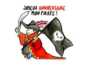 Maison Cartes De Voeux Papeterie Petit Fils Carte Anniversaire Mignon Pirate Design