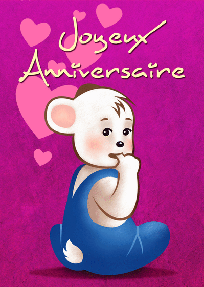 Carte Joyeux Anniversaire Petit Ourson Envoyer Une Carte Anniversaire Enfant Des 0 99 Merci Facteur