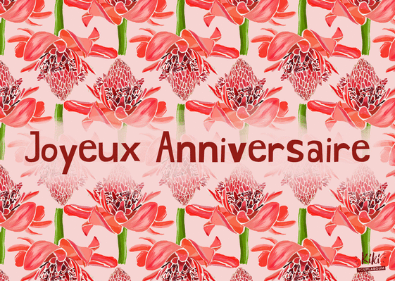 Carte Joyeux Anniversaire Et Fleurs De Gingembre Envoyer Une Vraie Carte Anniversaire Fleurs Des 0 99 Merci Facteur