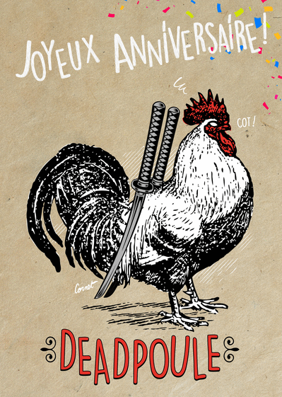 Cartes De Voeux Papeterie Fetes Occasions Speciales A5 Personnalise Carte De Vœux Joyeux Anniversaire Coq Rooster Pidh 11 Humour Carte