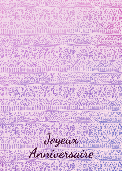 Carte Joyeux Anniversaire Boho Violet Envoyer Une Carte Anniversaire Des 0 99 Merci Facteur